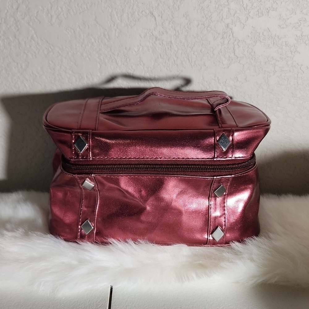 Avon Metallic redish pink makeup bag
